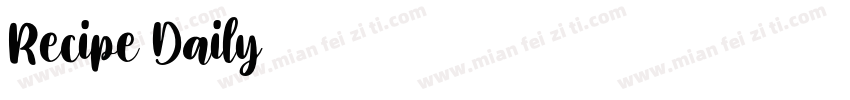 Recipe Daily字体转换